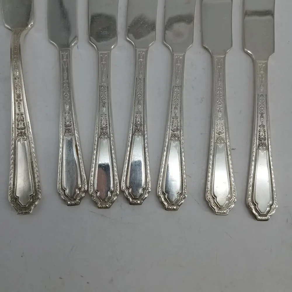 7X Spr ROGERS Extra Plate SilverPlate CHALFONTE Spreaders Flatware